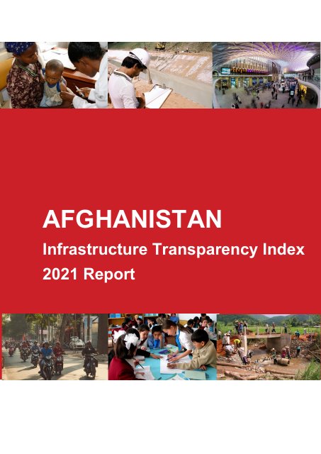 Portada de CoST Afghanistan ITI Report 2021