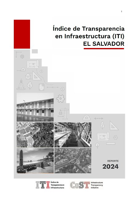 Portada de CoST El Salvador ITI Report 2024