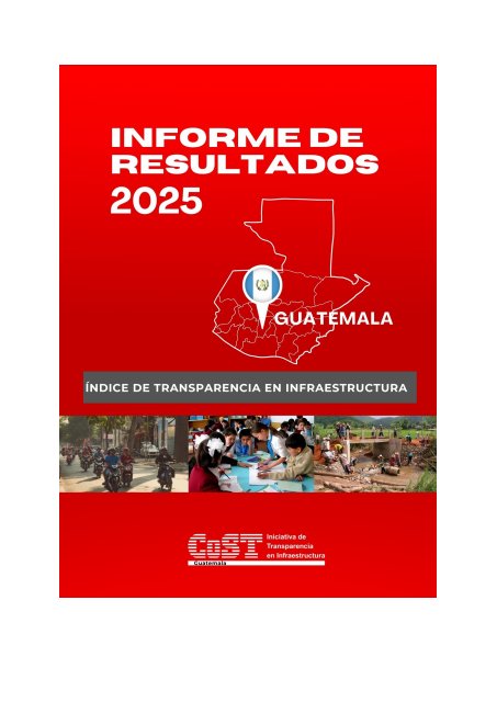 Portada de CoST Guatemala ITI Report 2025
