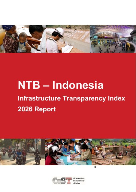 Portada de CoST NTB ITI Report 2026