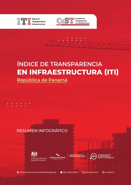 Portada de CoST Panama ITI Report 2023 - Infographic summary