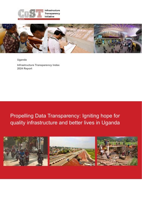 Portada de CoST Uganda ITI Report 2024