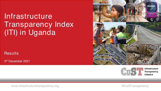 Portada de CoST Uganda ITI Summary Report 2021