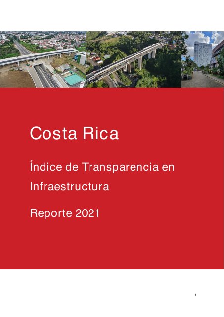 Portada de CoST Costa Rica ITI Report 2021