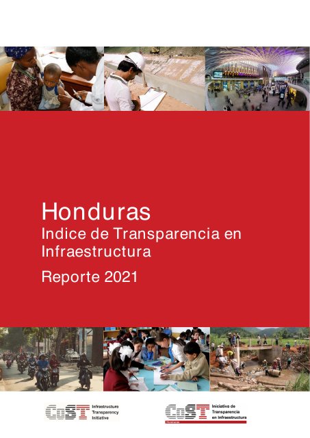 Portada de CoST Honduras ITI Report 2021