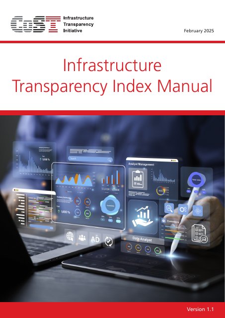 Portada de Manual del Índice de Transparencia en Infraestructura
